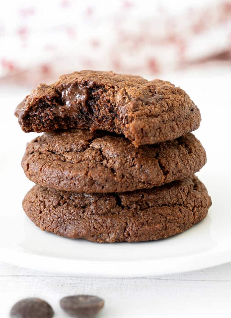 Double Chocolate Cookies (easy and chewy) - Vintage Kitchen Notes