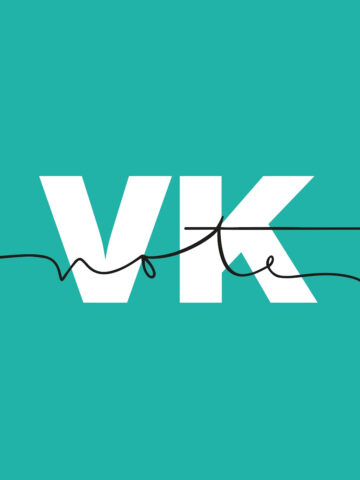 Green background with white and black letters.