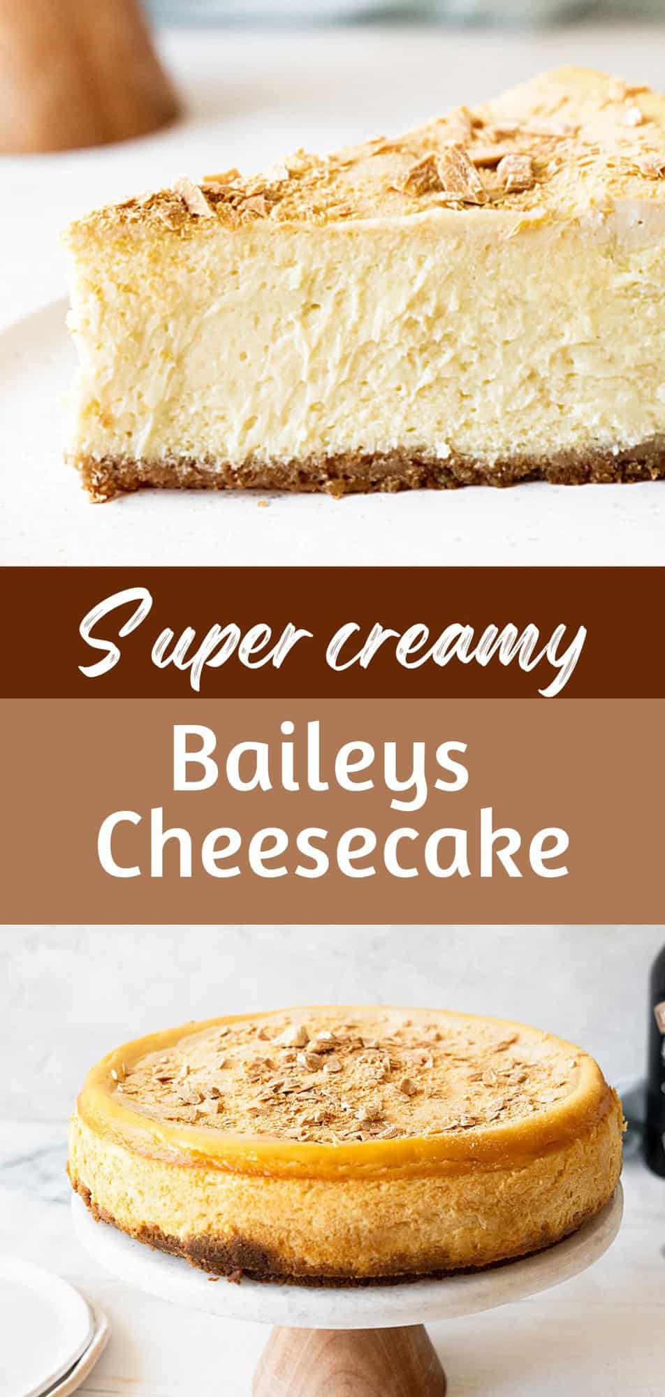 Creamy Baileys Cheesecake - Vintage Kitchen Notes