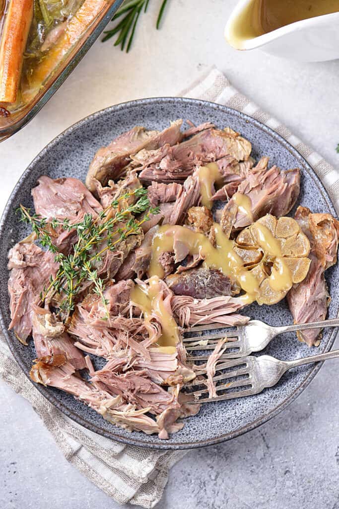 Slow Roasted Leg of Lamb (with gravy) - Vintage Kitchen Notes