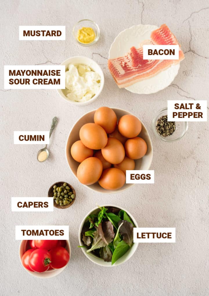 BLT Deviled Eggs (easy appetizer) - Vintage Kitchen Notes