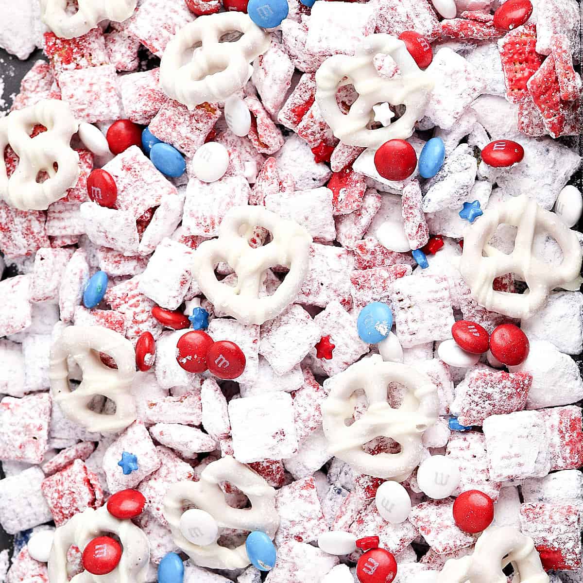 Patriotic Puppy Chow easy candy