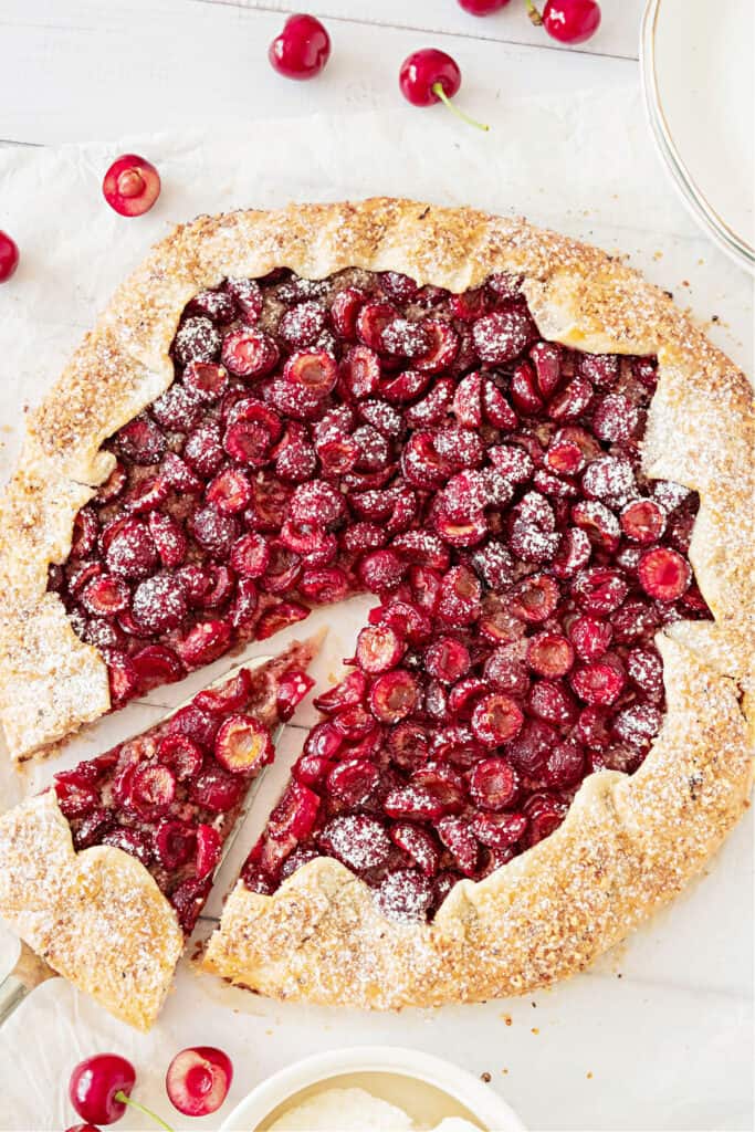 Cherry Galette (with almond cream) - Vintage Kitchen Notes