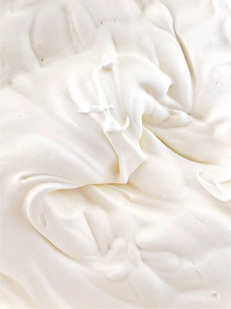 Close-up image of whipped cream.