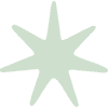 Light green seven tip star on white background.