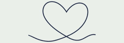 Light green gray background with flowing heart outline.