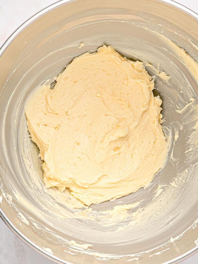 Metal bowl with whipped honey butter.